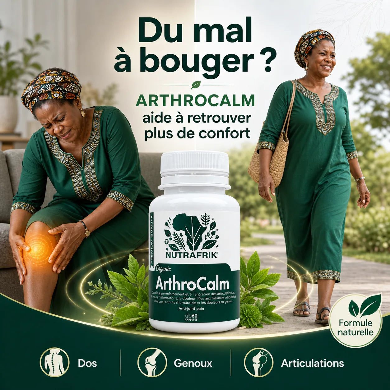 ArthroCalm Nutrafrik - soulage les douleurs articulaires et musculaires GA
